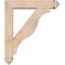 Ekena Millwork Funston Arts and Crafts Smooth Bracket w/ Offset Brace, Douglas Fir, 5 1/2"W x 24"D x 28"H BKT0604X24X28FST03SDF - alternate 3